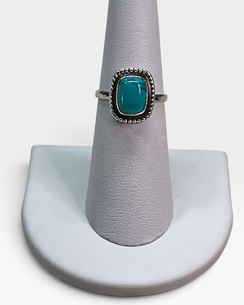 Sterling Silver Natural Reconstituted Turquoise Gemstone Ring