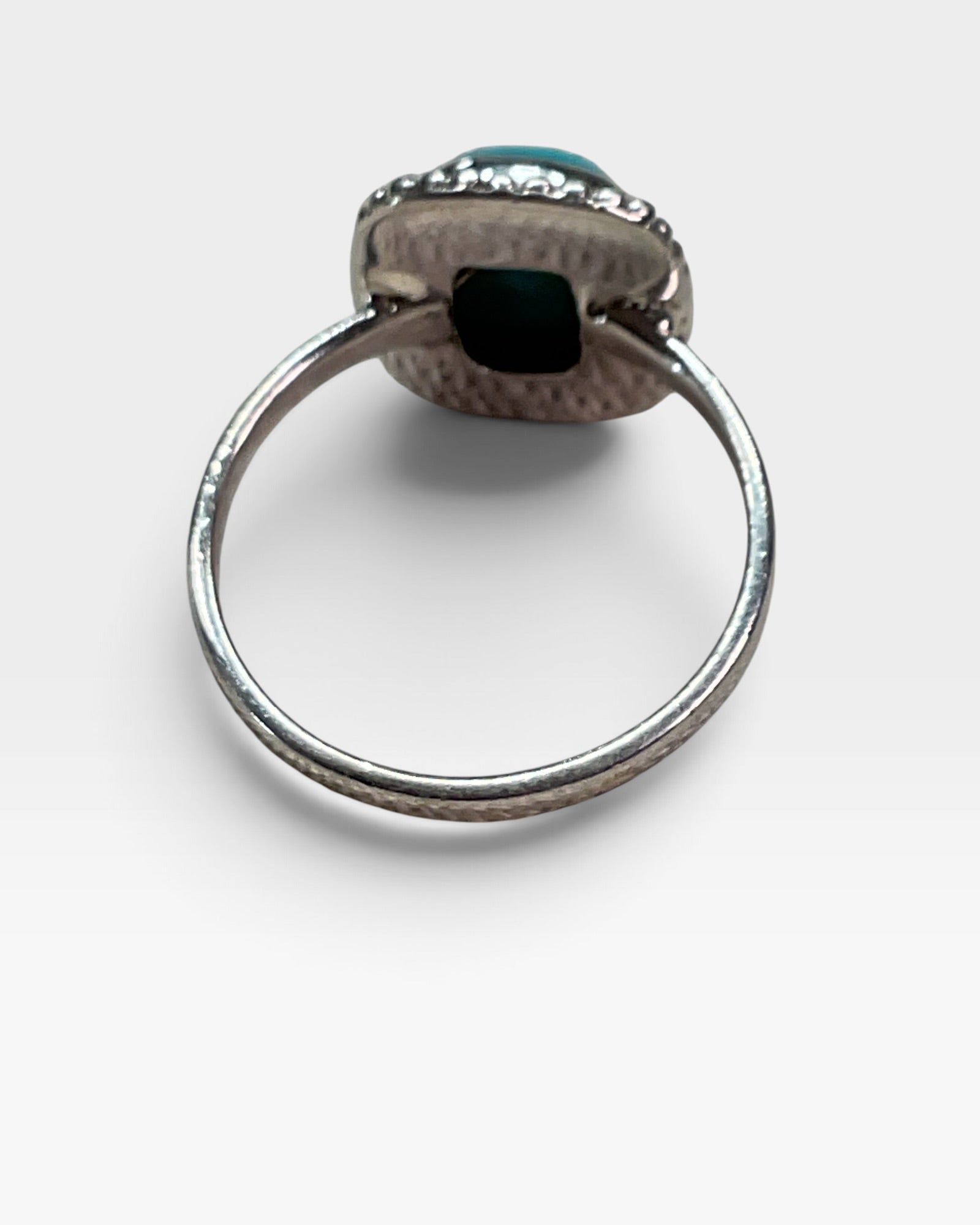 Sterling Silver Natural Reconstituted Turquoise Gemstone Ring