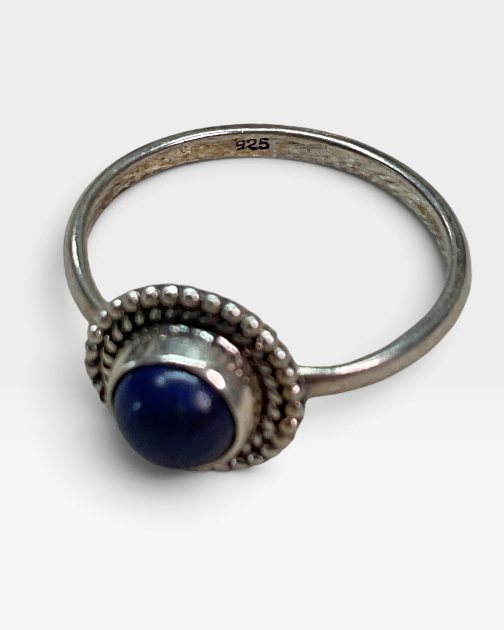 Sterling Silver Natural Lapis Lazuli Gemstone Ring