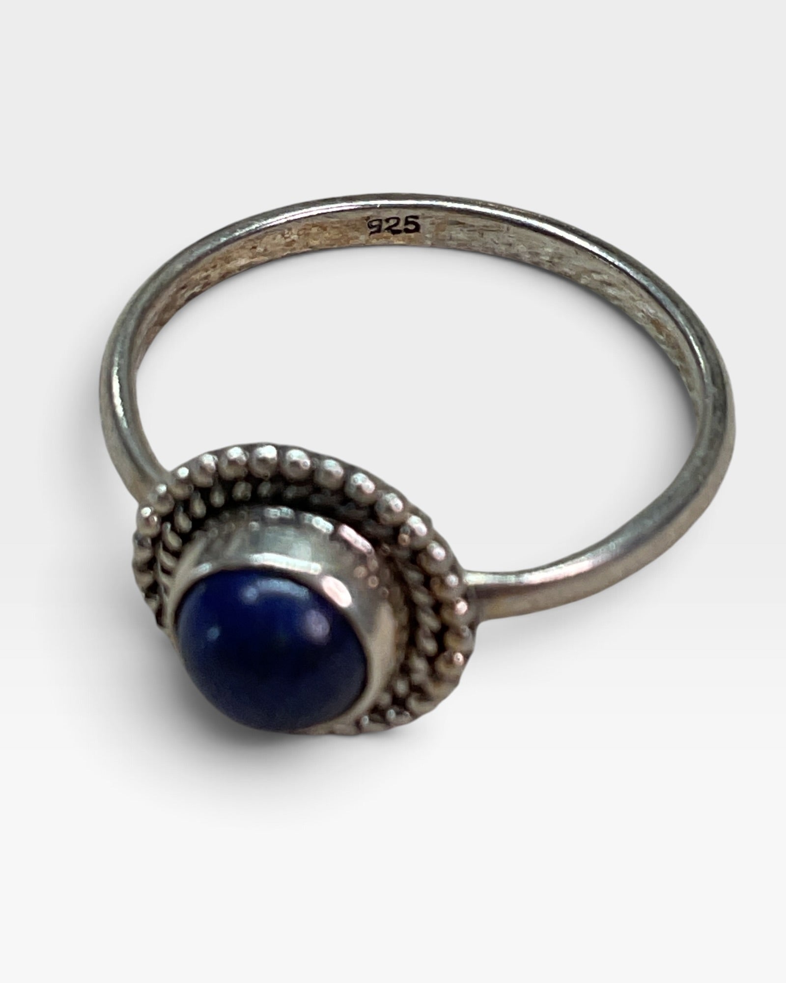 Sterling Silver Natural Lapis Lazuli Gemstone Ring