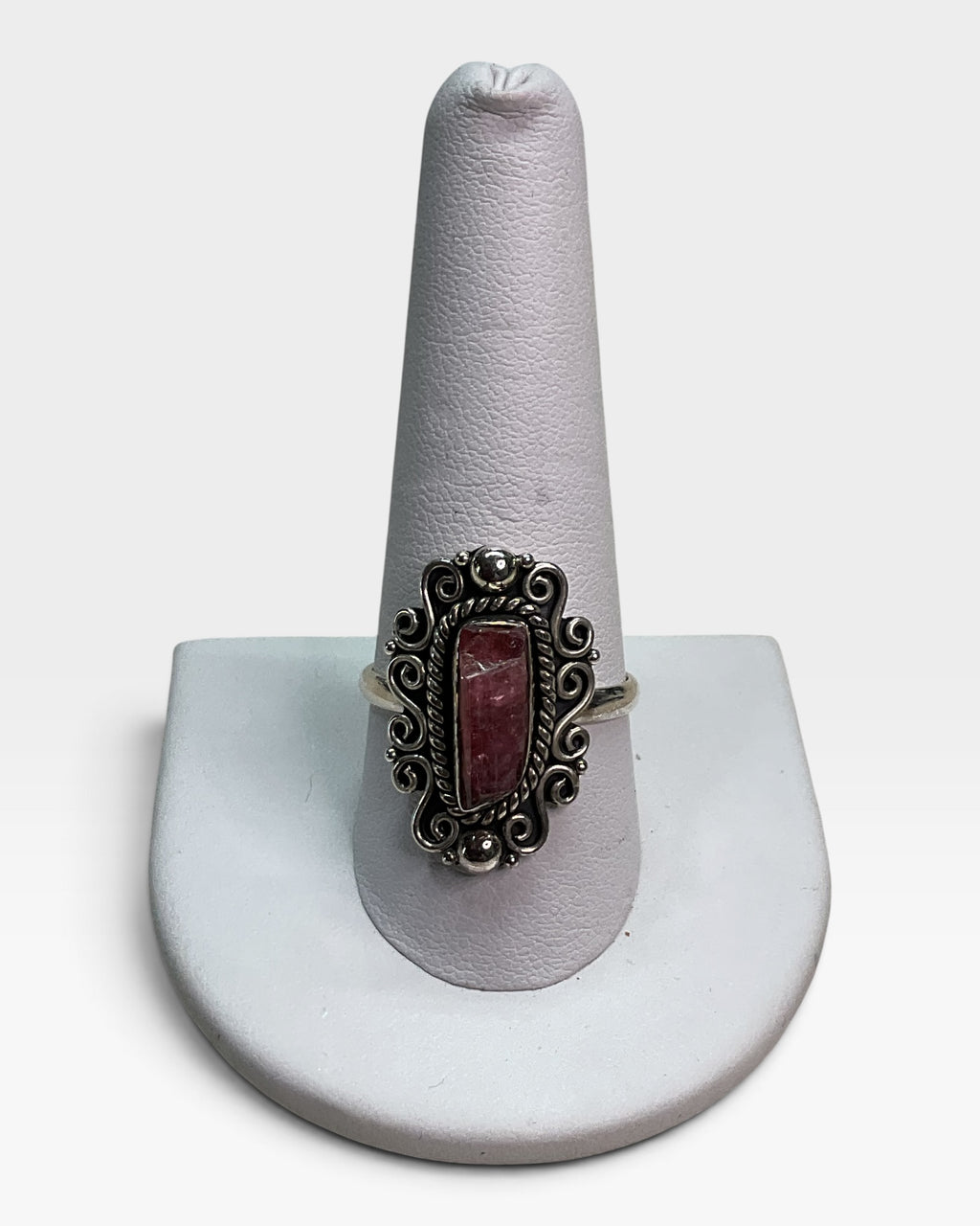 Sterling Silver Natural Elbaite Gemstone Ring