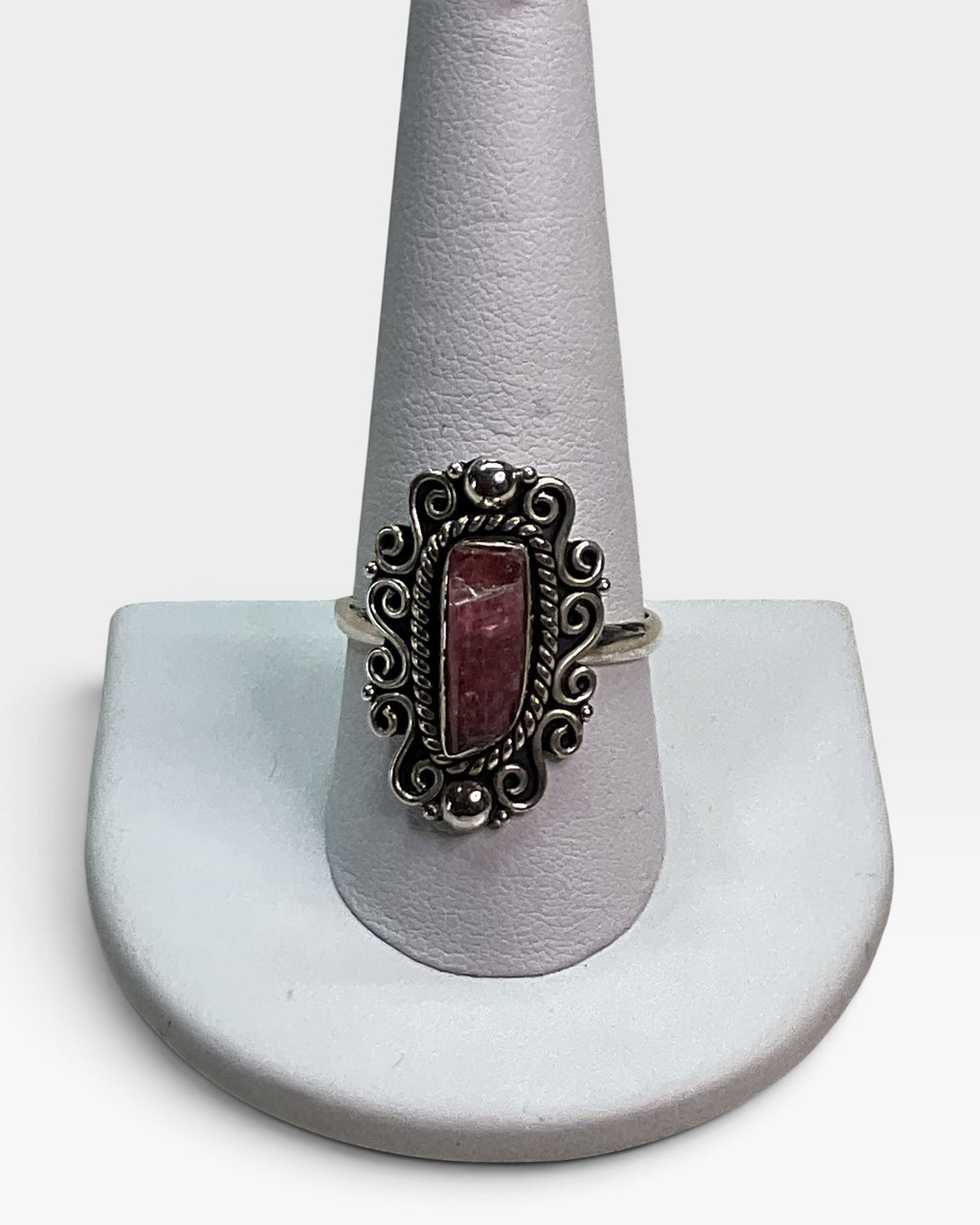 Sterling Silver Natural Elbaite Gemstone Ring