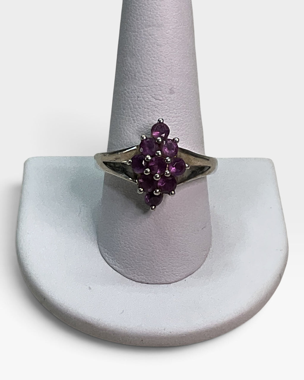 Sterling Silver Natural Amethyst Gemstone Ring