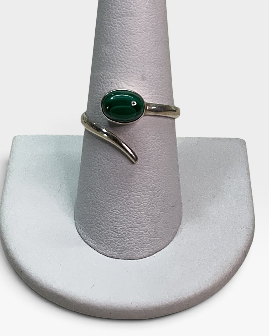 Sterling Silver Natural Malachite Gemstone Ring