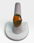 Sterling Silver Natural  Bumblebee Jasper Gemstone Ring