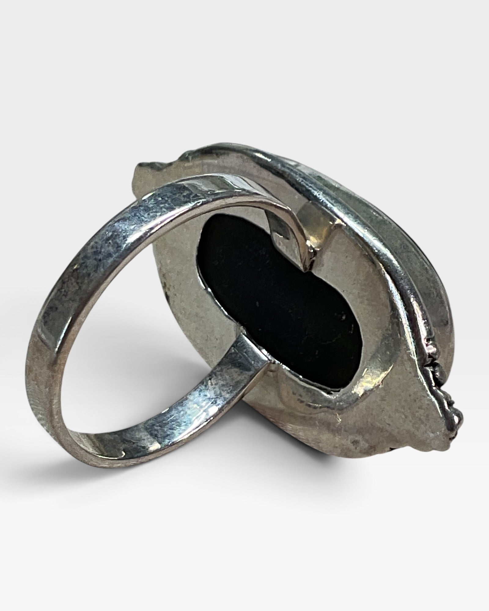 Sterling Silver Natural Abalone Gemstone Ring