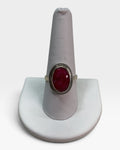 Sterling Silver Lab Rub Gemstone Ring