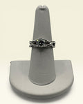 Vintage Avon Sparkly Round Clear Stone in Twisted Silvertone Ring - Estate Sale (Great Condition)