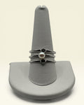 Contemporary Triple Band Pearl Ring - Estate Sale (Great Condition)