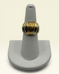 Joseph Esposito Gold Vermeil 14k GE Shell Ridged Dome Ring - Estate Sale (Great Condition)