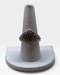 Michael Dawkins Sterling Silver Grey Hetogon Druzy Ring - Pre-Loved