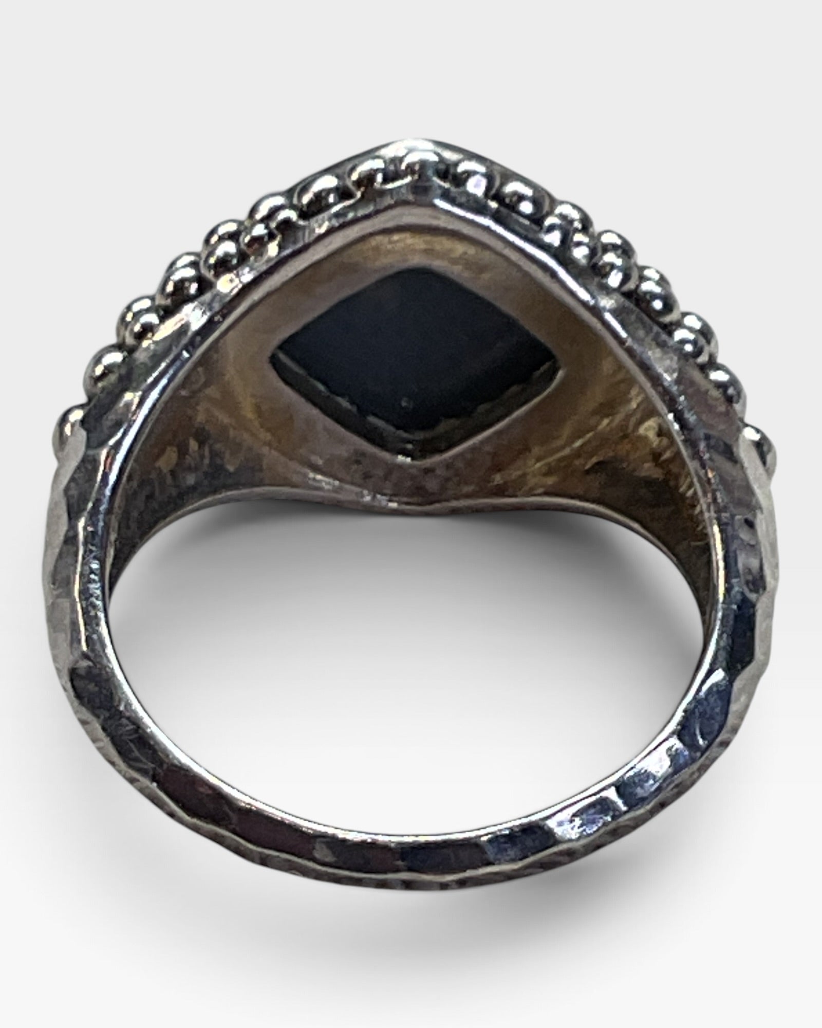 Michael Dawkins Sterling Silver Grey Hetogon Druzy Ring - Pre-Loved