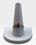 Vintage Ross Simons Ruby &  CZ Ring - Pre-Loved