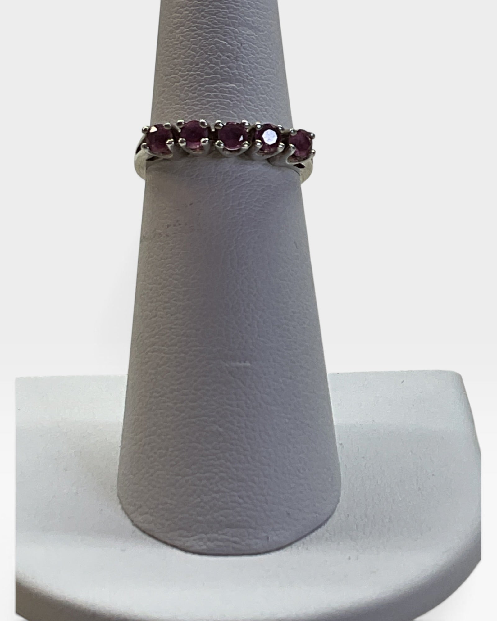 Lab Grown Pink Sapphire Eternity Ring - Pre-Loved