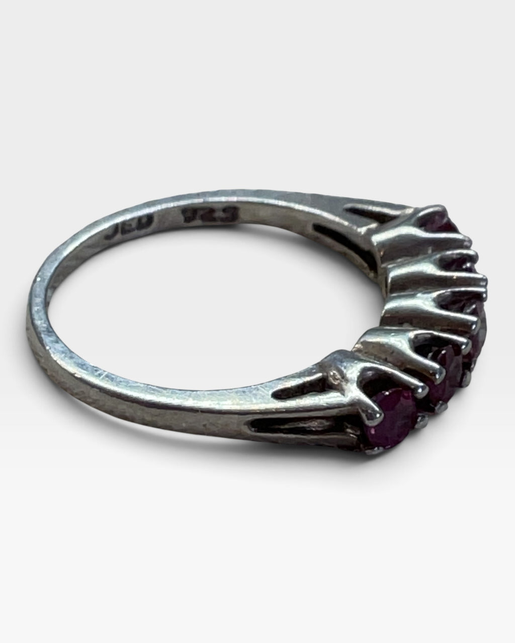 Lab Grown Pink Sapphire Eternity Ring - Pre-Loved