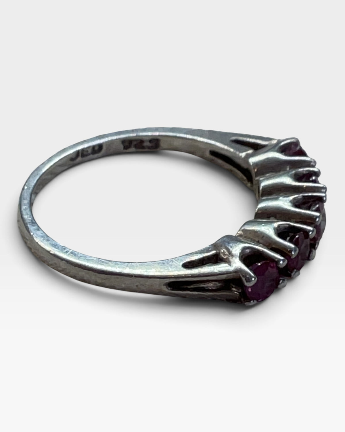 Lab Grown Pink Sapphire Eternity Ring - Pre-Loved