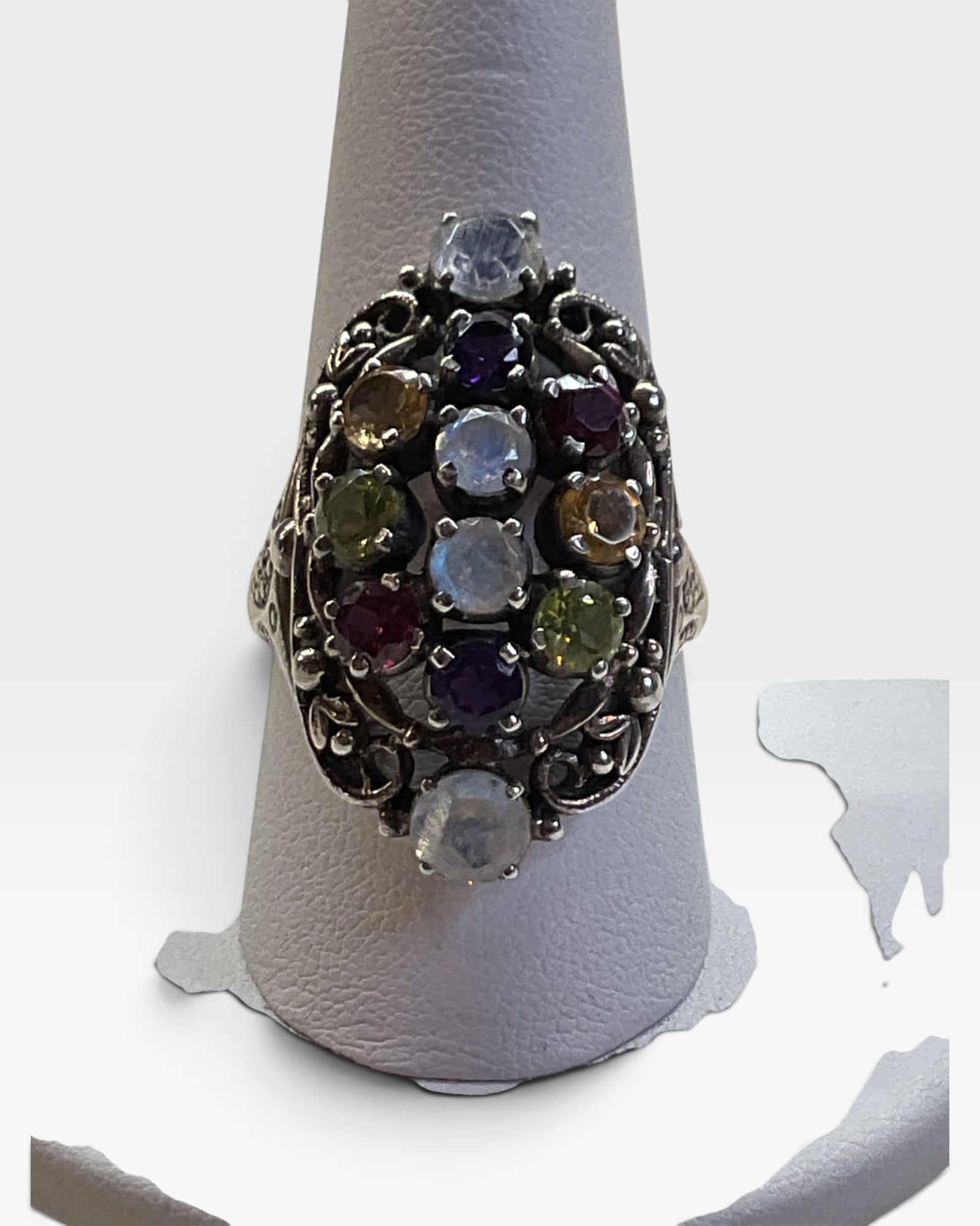 Nicky Butler Sterling Silver Multi-Gemstone Ring - Pre-Loved