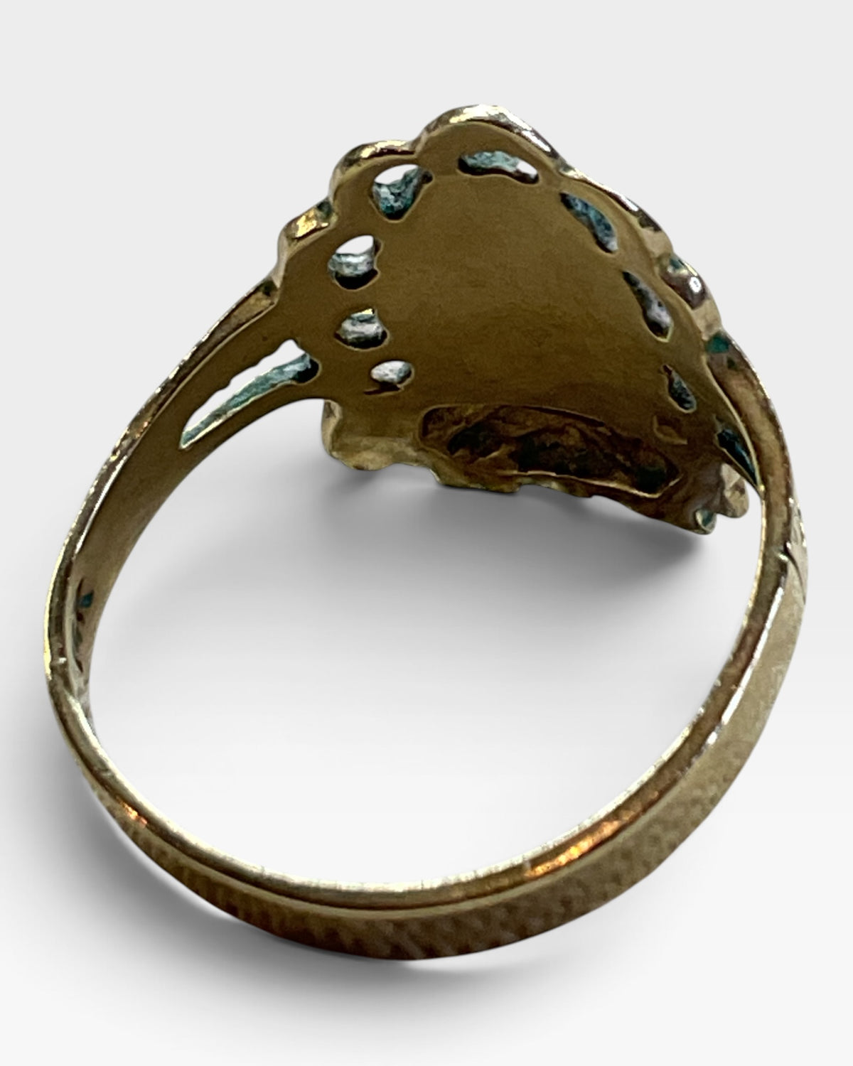 14K Multi Colored Gold Virgin Mary Ring - Pre-Loved