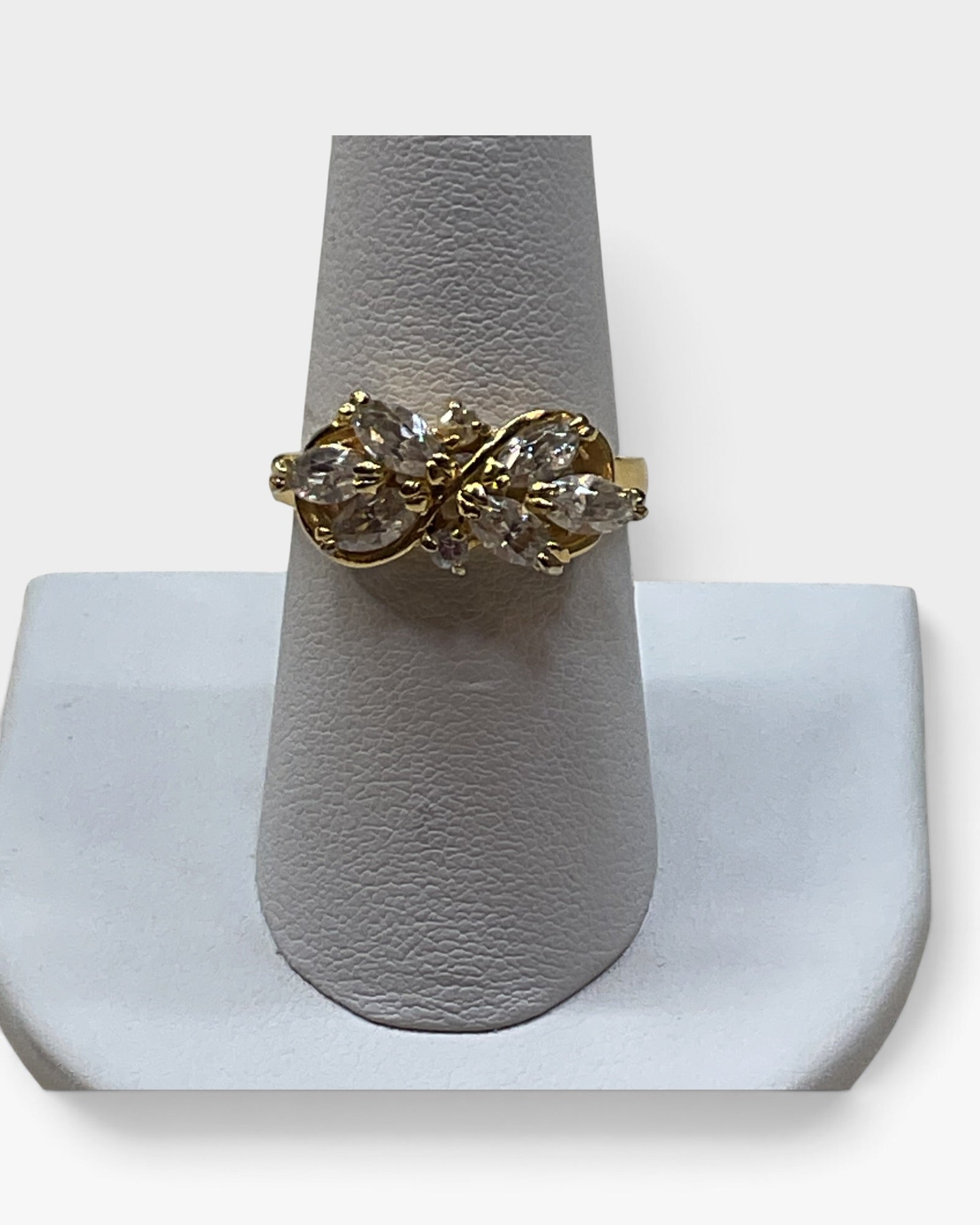 Vintage, Gold-Tone DAC (Deborah Armstrong Collection) CZ Cluster Ring - Pre-Loved
