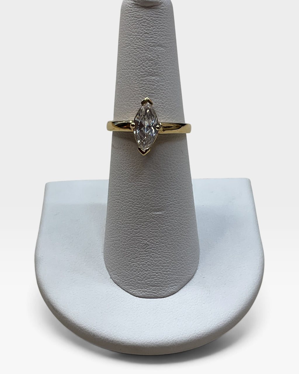 Nevada Silver Mines Marquee Cut Cubic Zirconia Ring - Pre-Loved