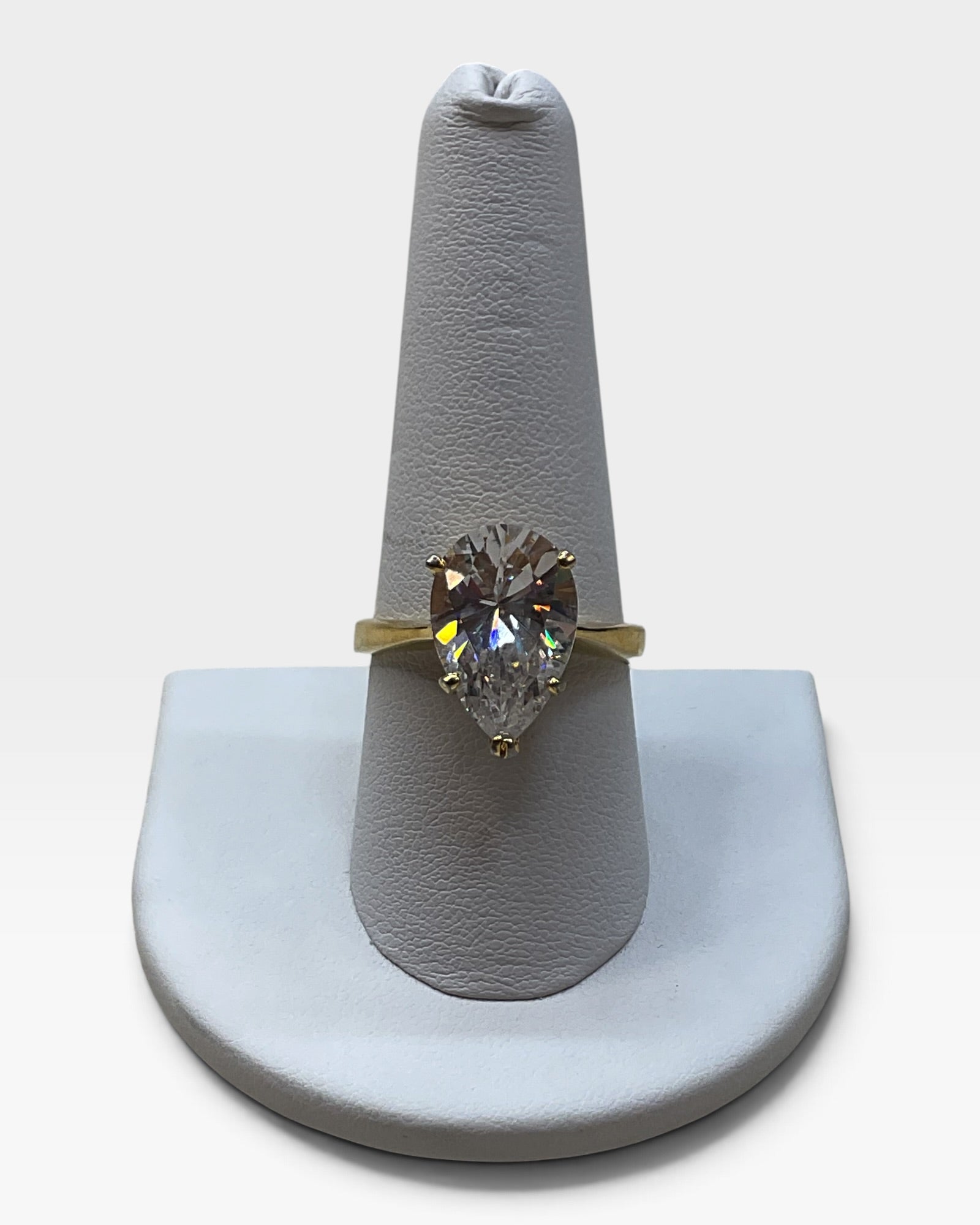 Debra Armstrong and Company Large, Brilliant Pear-cut Cubic Zirconia (CZ) Ring - Pre-Loved