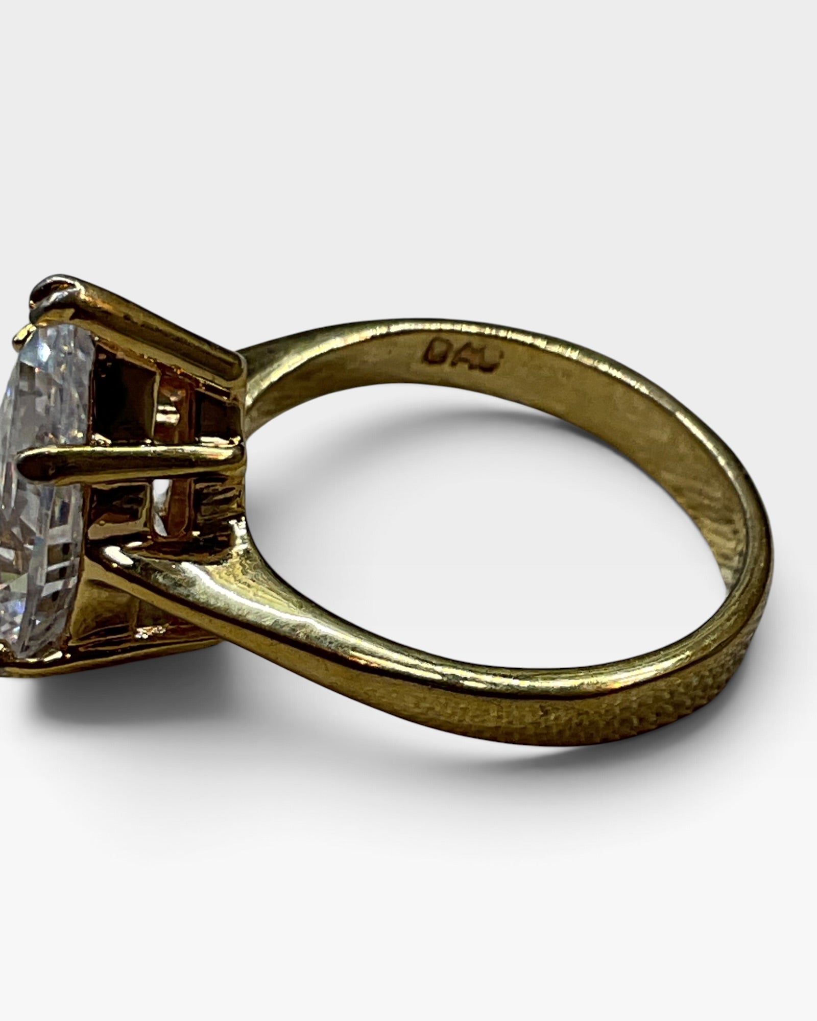 Debra Armstrong and Company Large, Brilliant Pear-cut Cubic Zirconia (CZ) Ring - Pre-Loved