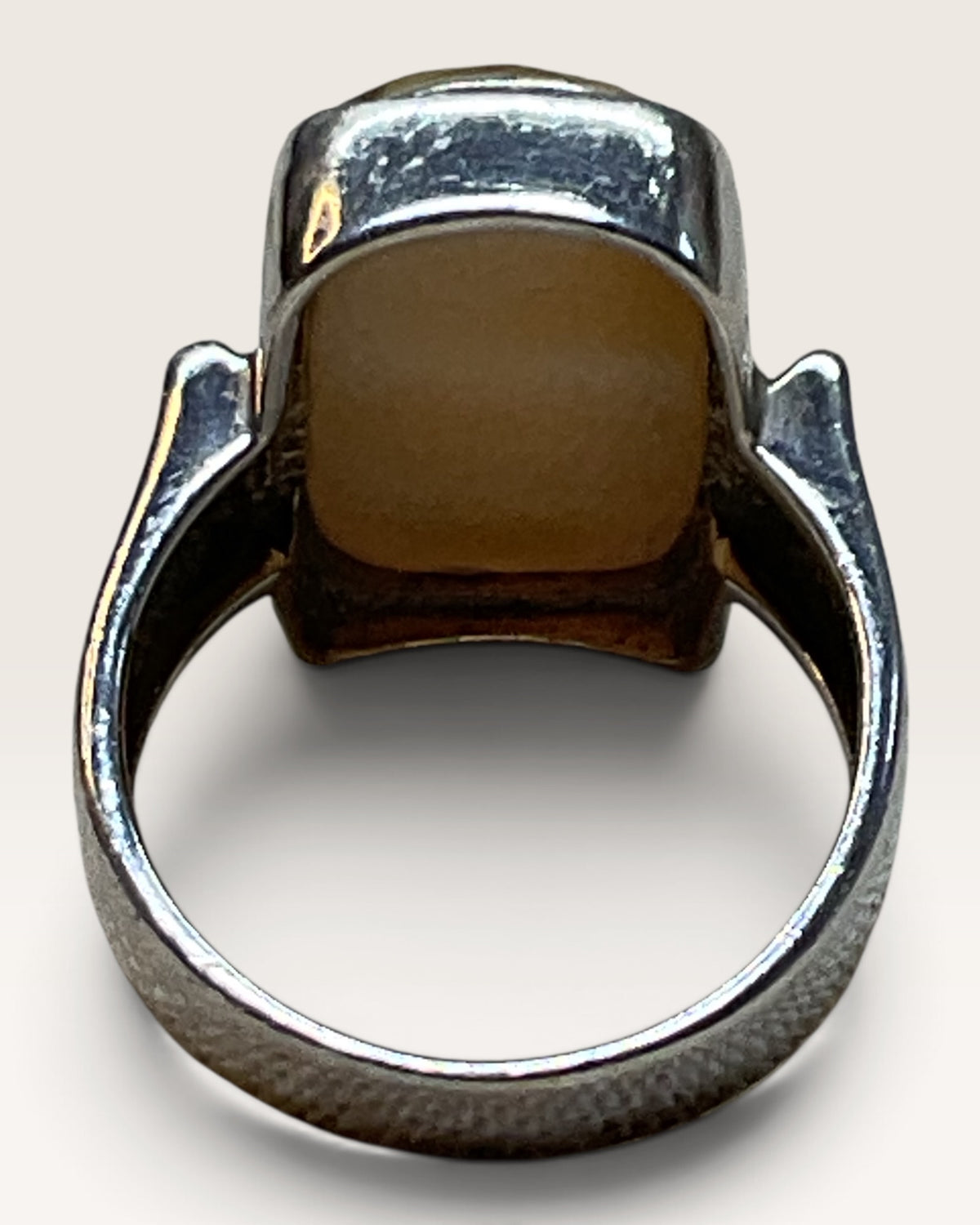Whitney Kelly 925 Sterling Silver Doublet Yellow Mother of Pearl Ring - Pre-Loved