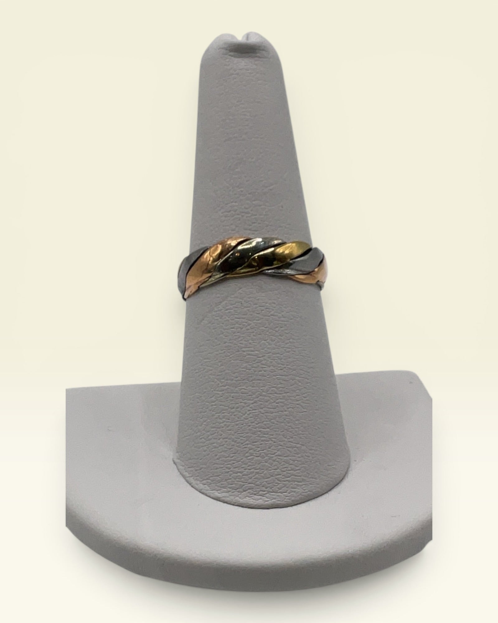 Tri-Color Twist Band Ring - Estate Sale (Great Condition)