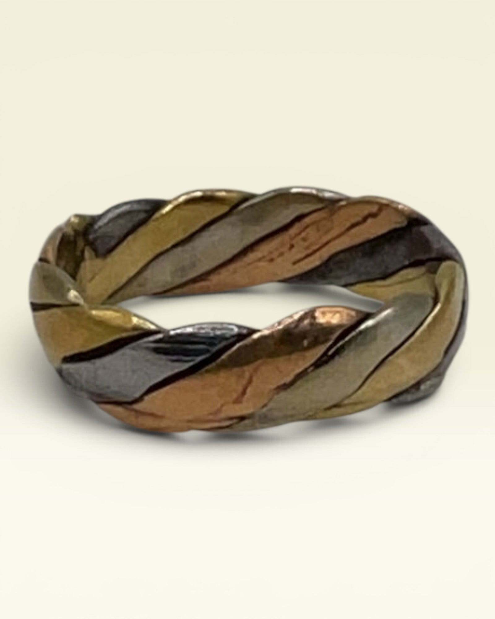 Tri-Color Twist Band Ring - Estate Sale (Great Condition)