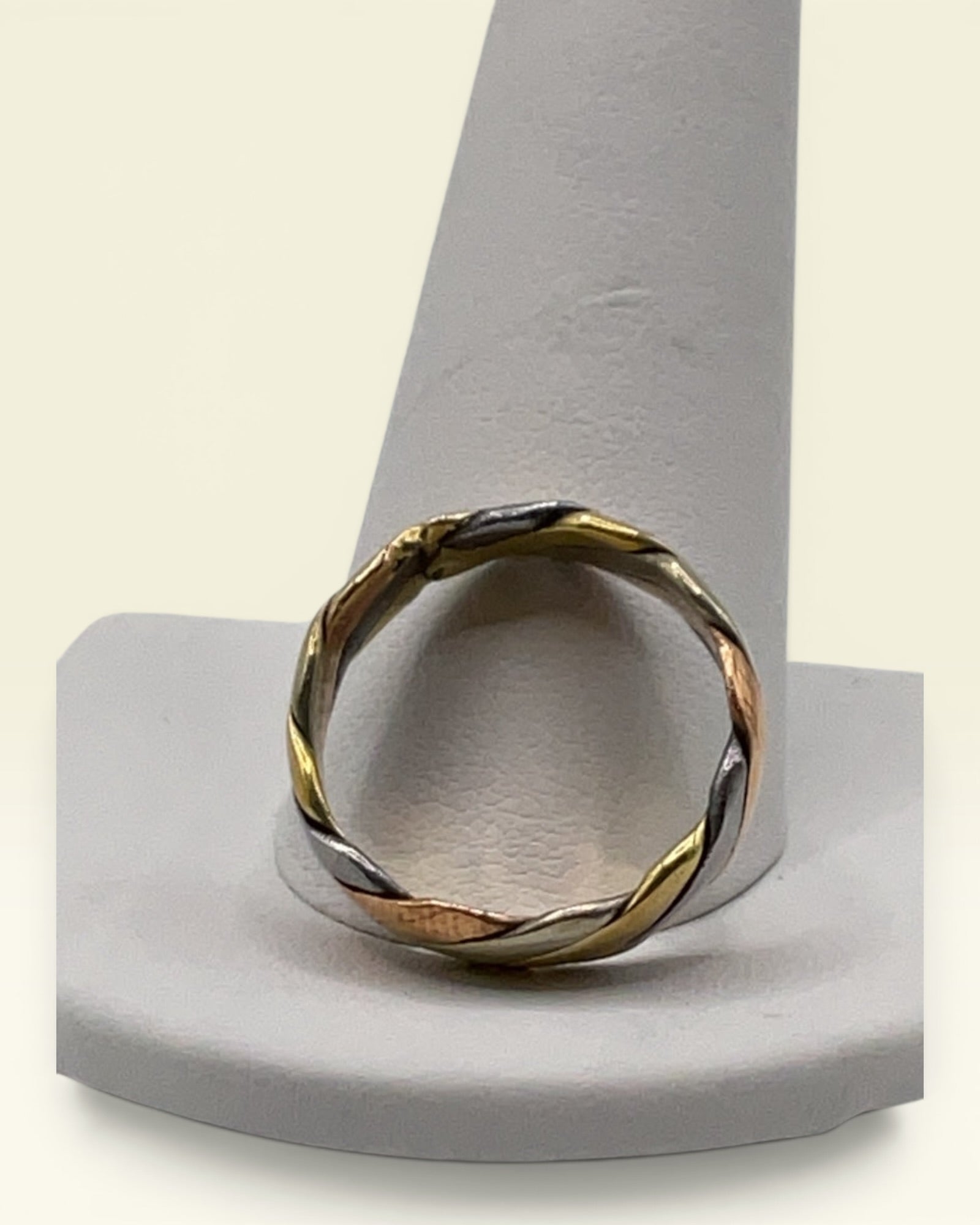 Tri-Color Twist Band Ring - Estate Sale (Great Condition)
