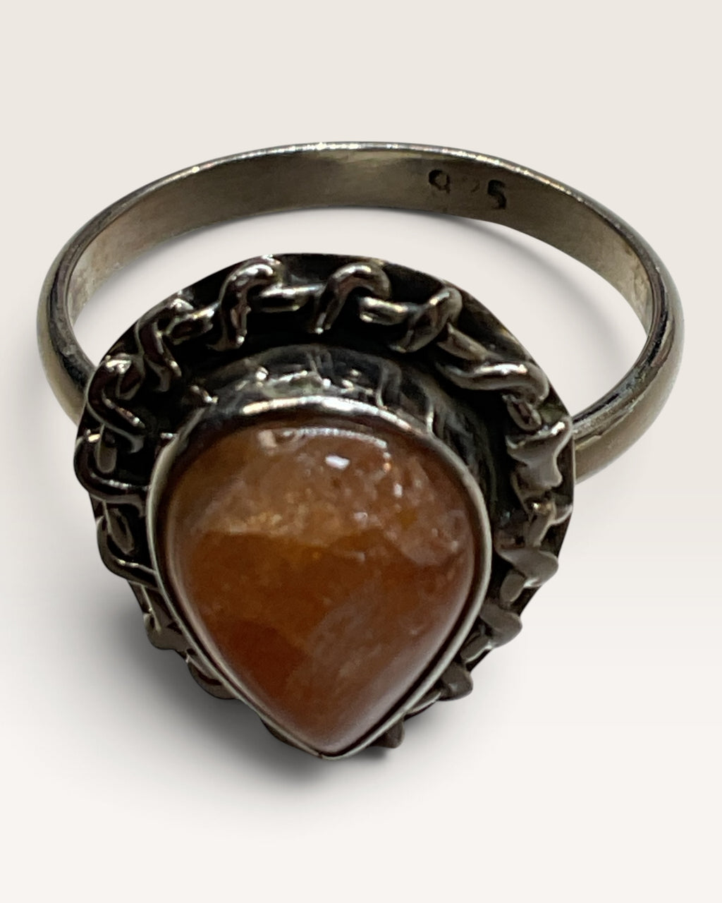 Sterling Silver Sunstone Gemstone Ring