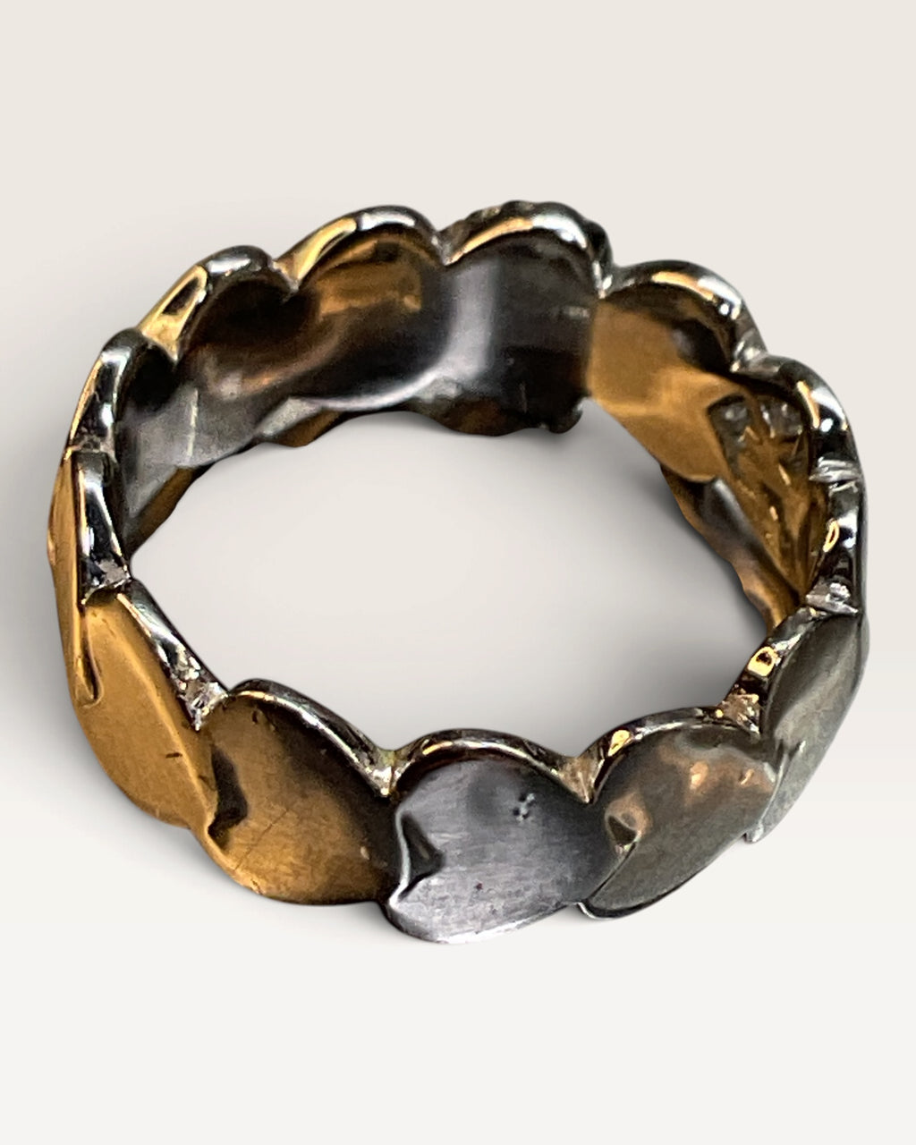 Michael Kors Linked Interlocking Heart Ring - Pre-Loved