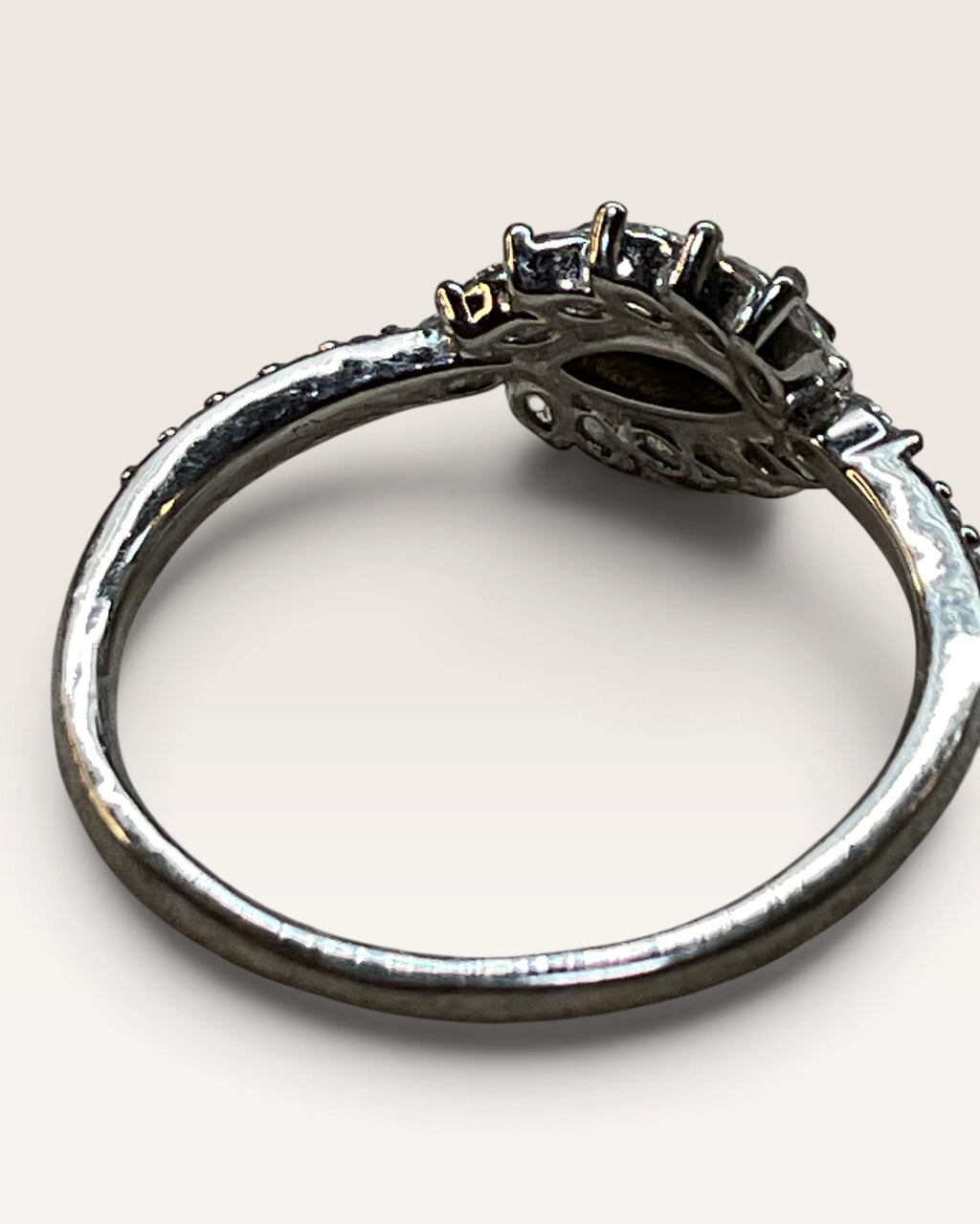 Bomb Party Silver Tone Mystic Topaz Ring - Pre-Loved
