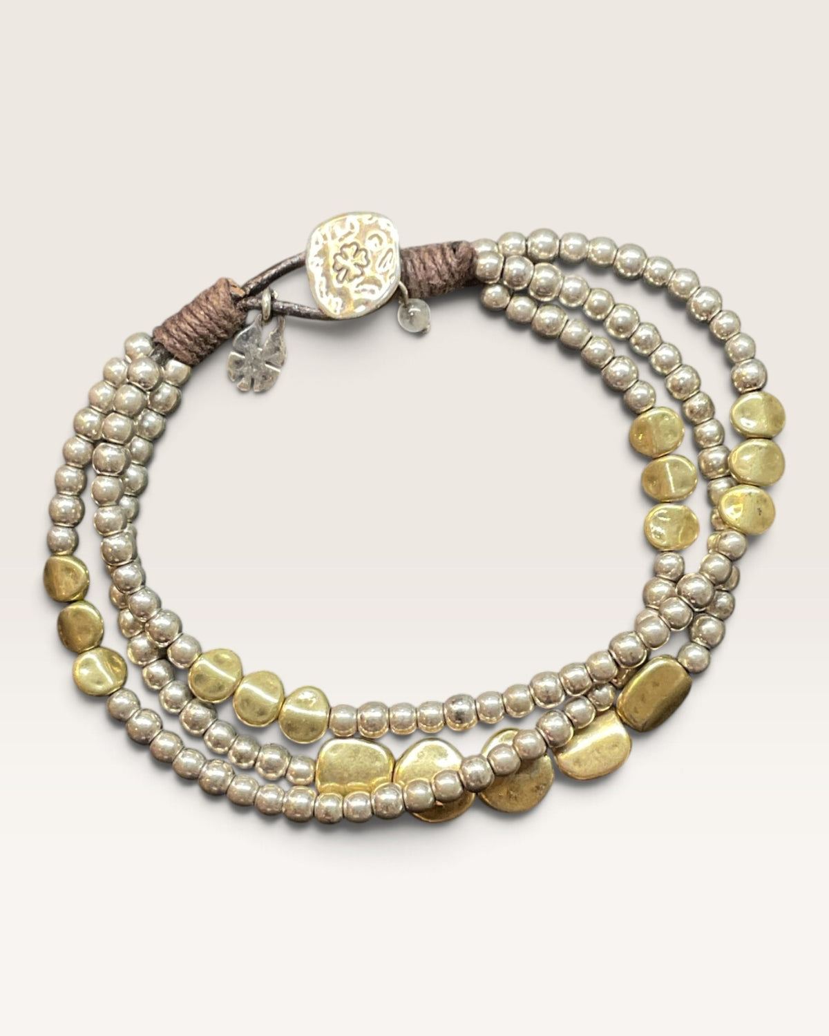 Lucky Brand Three Strand Two Tone Bracelet - Pre-Loved