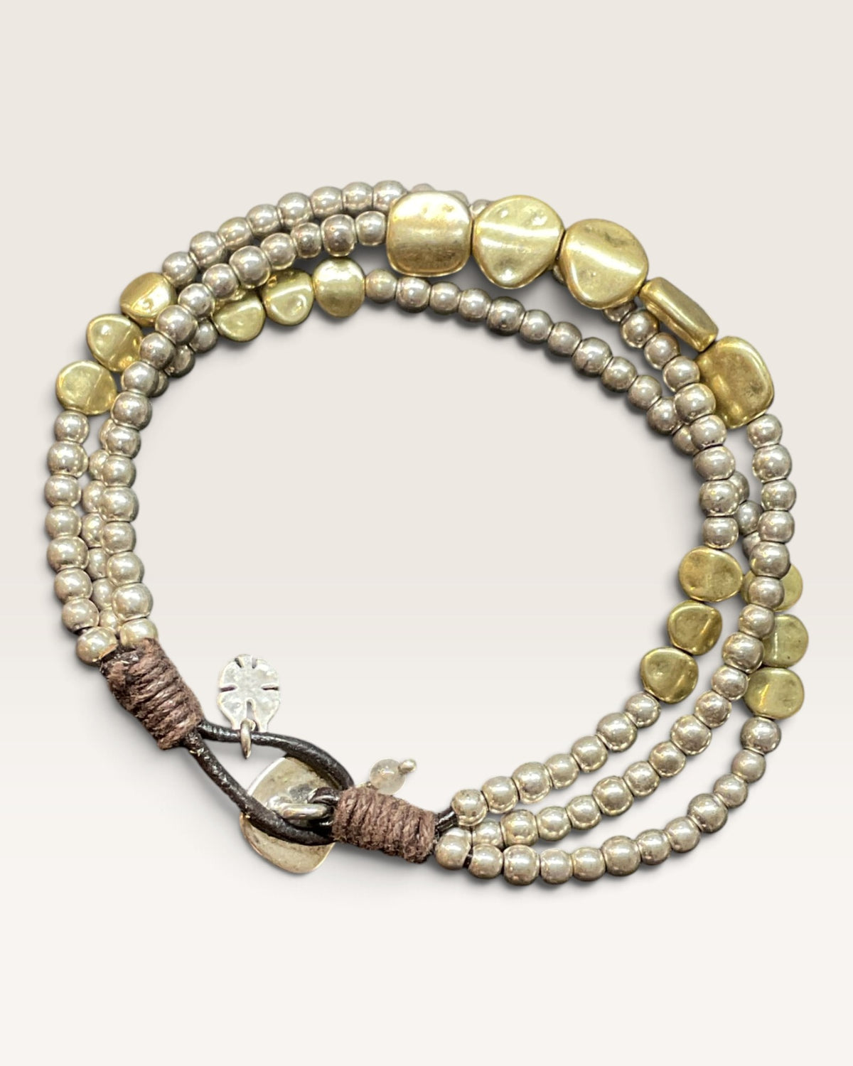 Lucky Brand Three Strand Two Tone Bracelet - Pre-Loved