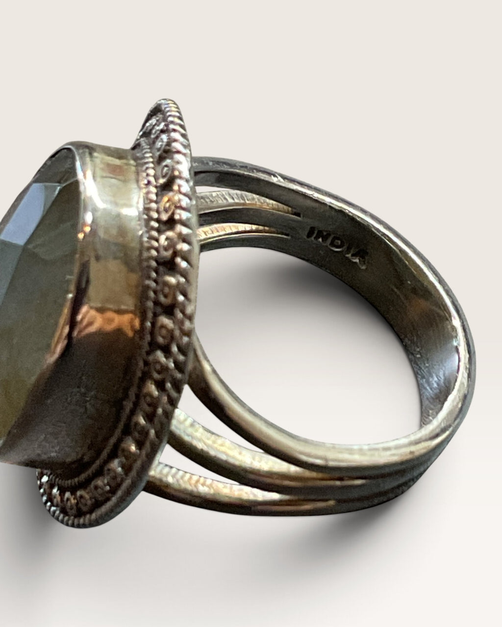 Nicky Butler Sterling Silver Labradorite Gemstone Ring - Pre-Loved
