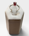 Sterling Silver Prong Set Garnet Gemstone Ring - Pre-Loved