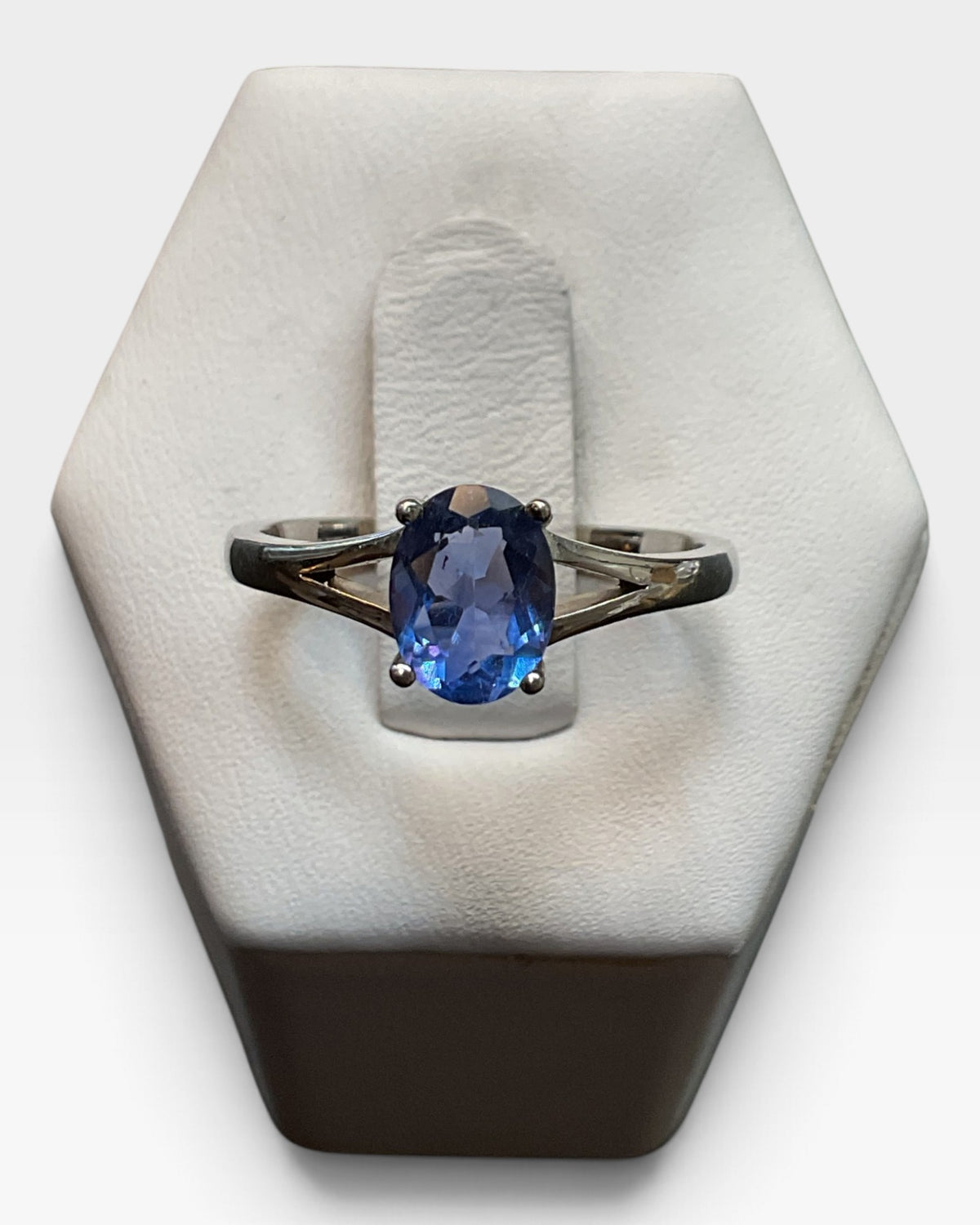 Sterling Silver London Blue Topaz Gemstone Ring - Pre-Loved