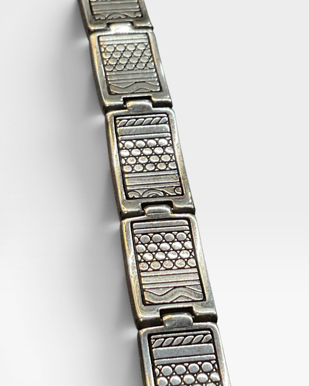 Brighton "Tapestry" Silver Tone Link Bracelet - Pre-Loved