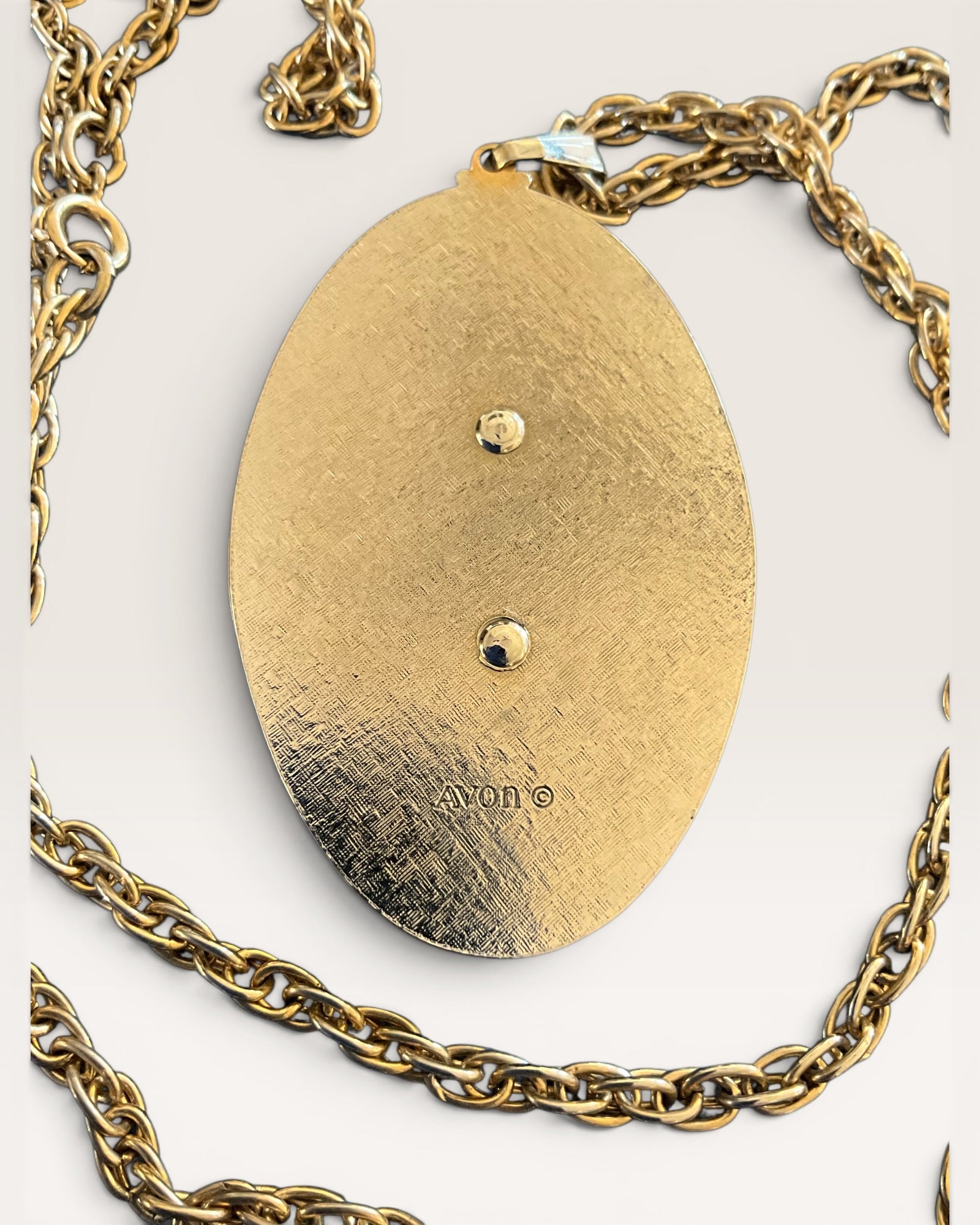 Avon Gold-Tone Cameo Necklace - Estate Sale (Great Condition)