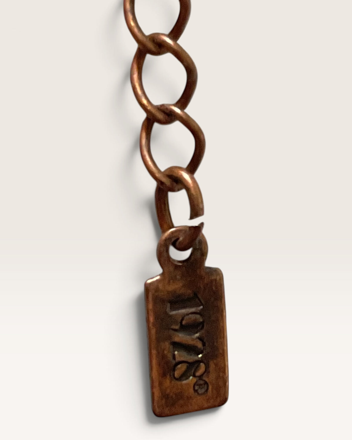 1928 Copper Tone Pendant Necklace 18-20" - Pre-Loved