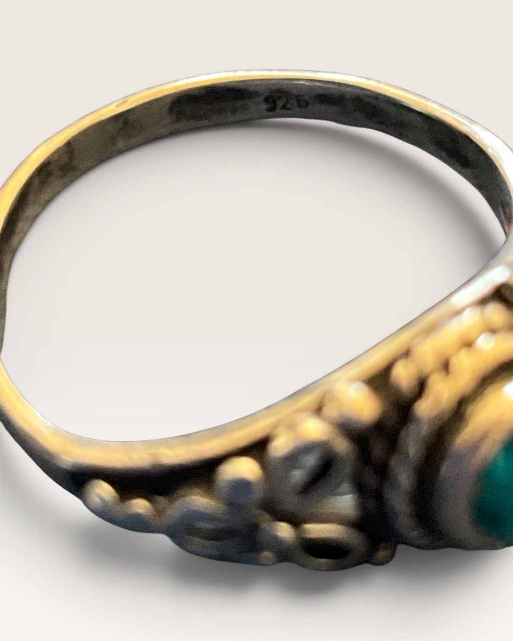 Sterling Silver Turquoise Ring - Estate Sale (Great Condition)