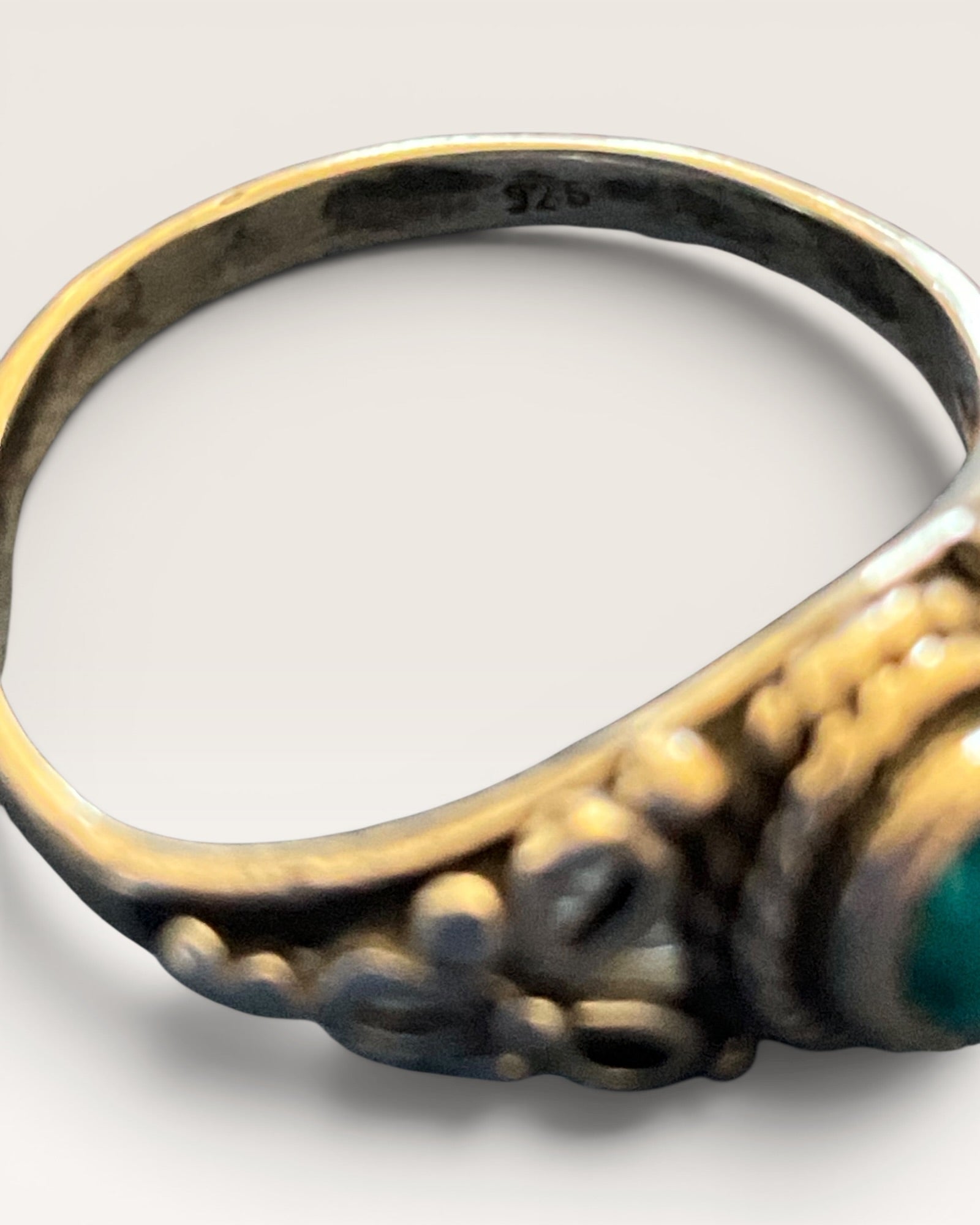 Sterling Silver Turquoise Ring - Estate Sale (Great Condition)
