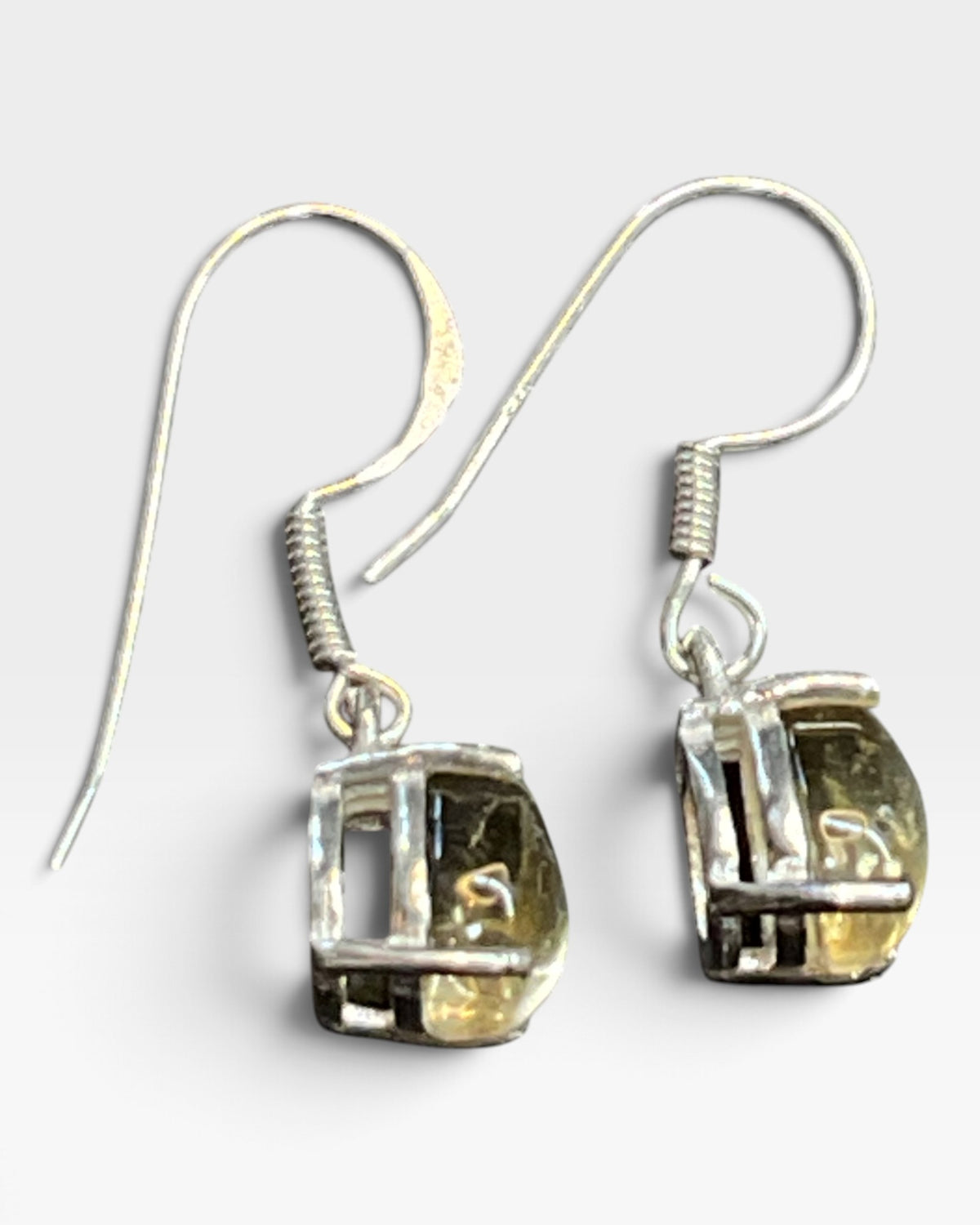 Sterling Silver Natural Citrine Earrings