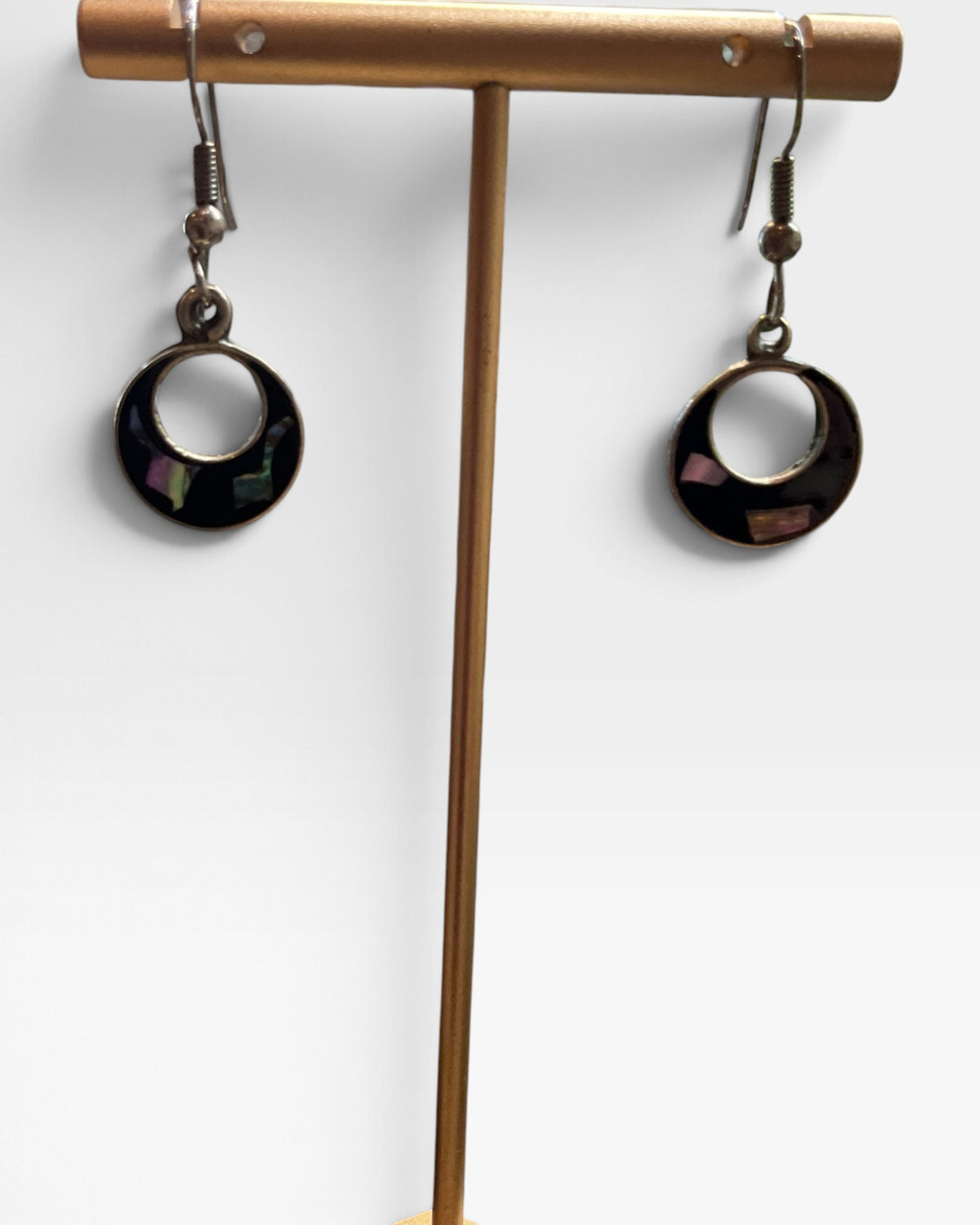 Alpaca Mexico Cloisonne Dangle Earrings - Pre-Loved