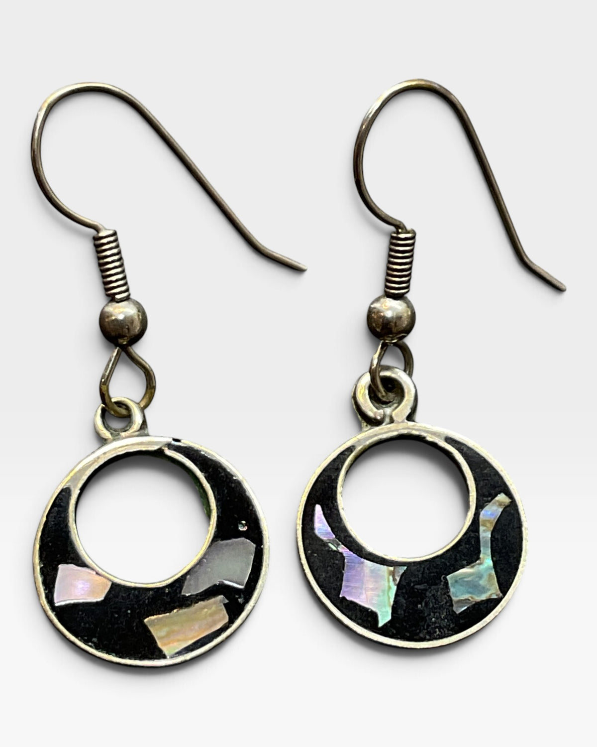 Alpaca Mexico Cloisonne Dangle Earrings - Pre-Loved