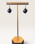 Sterling Silver & Blue Lapis Dangle Earrings - Estate Sale (Great Condition)