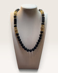 1928 Black & Gold Tone 18" Necklace - Pre-Loved