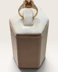Gold Vermeil over Sterling Silver Citrine CZ Ring - Pre-Loved