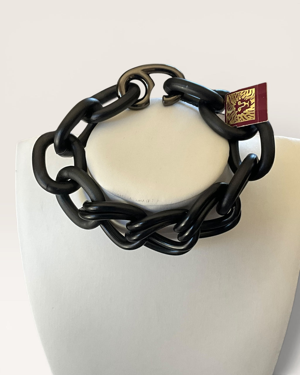 Anne Kline Chunky Link Black Bracelet - Estate Sale (Great Condition)